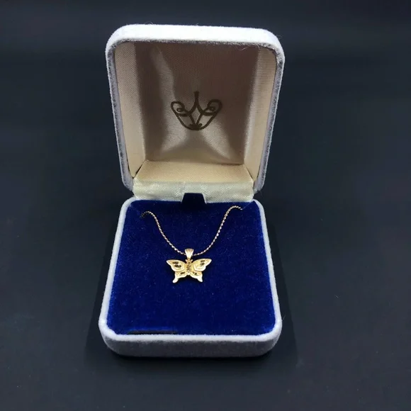 14K gold Butterfly pendent - Picture 3 of 11